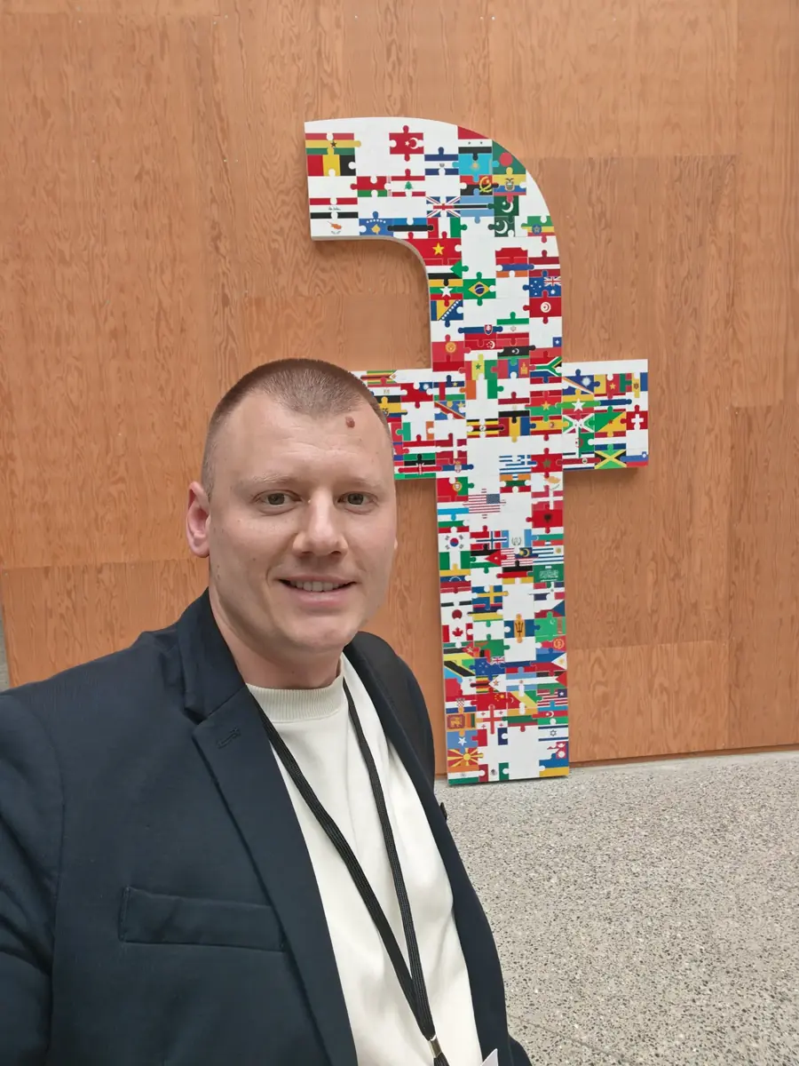 Adrian at a Meta event
